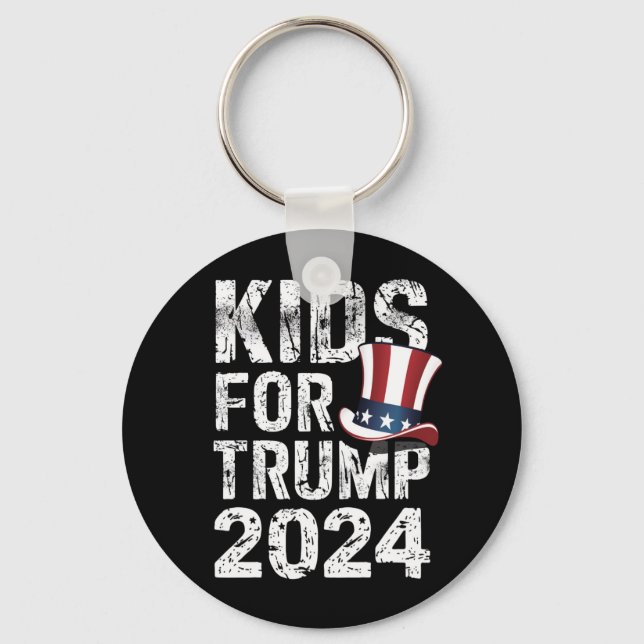 Kids For Trump USA Election 2024 Key Ring (Front)