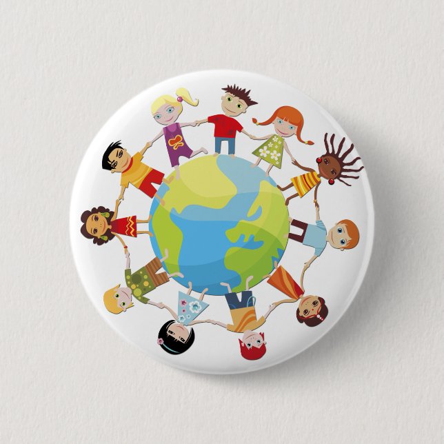 Kids for World Peace 6 Cm Round Badge (Front)