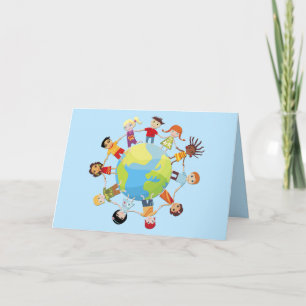 Kids for world peace holiday card