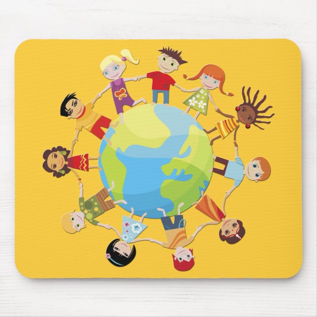 Kids for world peace mouse mat (Front)