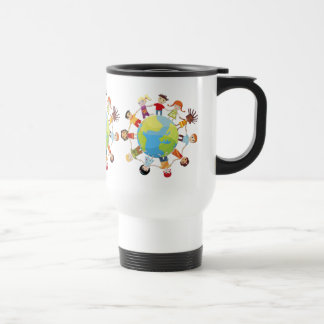 Kids for world peace travel mug