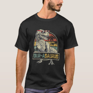 Kids Four A Saurus Birthday T Rex 4 Year Old 4Th D T-Shirt