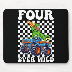 Kids Four Ever Wild Dinosaur Monster Truck 4th Bir Mouse Mat