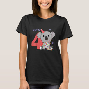 Kids Fourth Birthday Koala For Kids A Birthday Koa T-Shirt