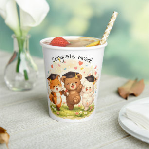 Kids Fox Bear Bunny Preschool Kindergarten Party Paper Cups