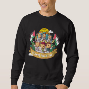 Kids Free Palestine Flag Arabic Human Rights For K Sweatshirt