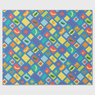 Kids Fruit and Veggie Wrapping Paper