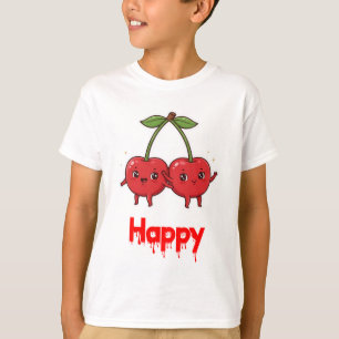 Kids Fruit Cute Cherry Friends. T-Shirt