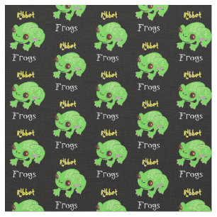 Kids Fun Big Eyed Frogs Whimsy Fabric Print