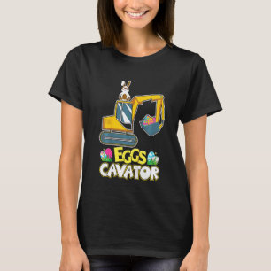 Kids Fun Eggs Cavator Leopard Easter Bunny Excavat T-Shirt