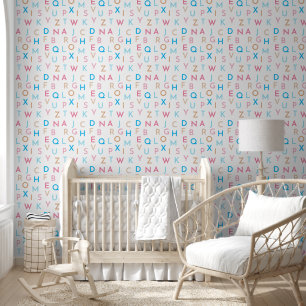 Kids Fun Pastel Coloured Alphabet Letters Wallpaper