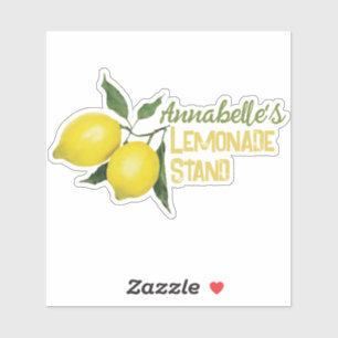 Kids Fun Personalised Name Lemonade Stand Logo