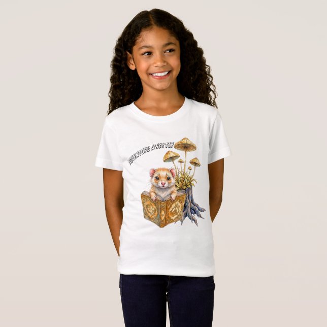 Kid's Fun Reading T Shirt - Adventure Awaits! (Front Full)