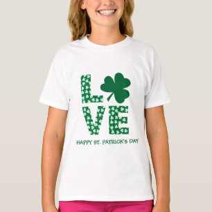 Kids Fun Shamrock Love Irish St. Patrick's Day     T-Shirt
