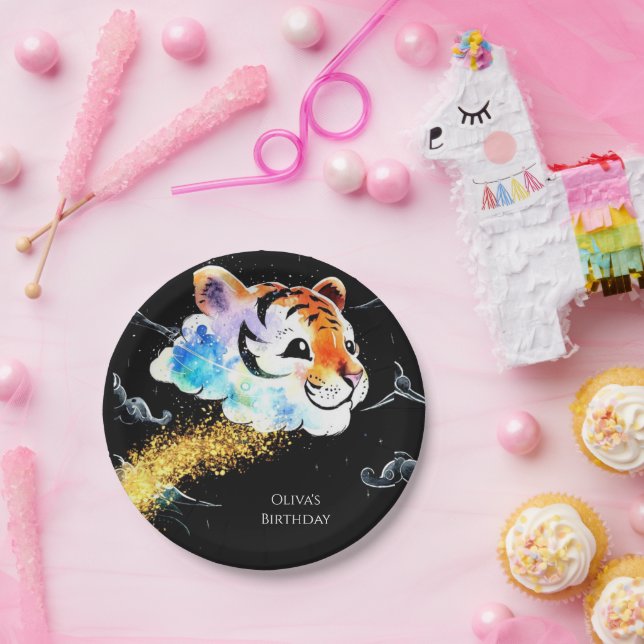 Kids Fun Tiger Birthday Paper Plate (Party)