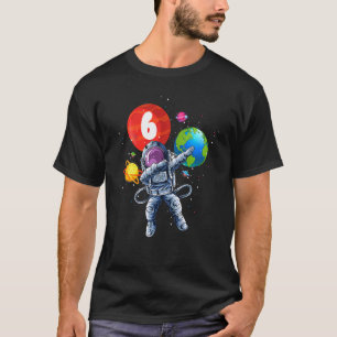 Kids Funny Astronaut Planet Balloon 6 Years Old 6t T-Shirt