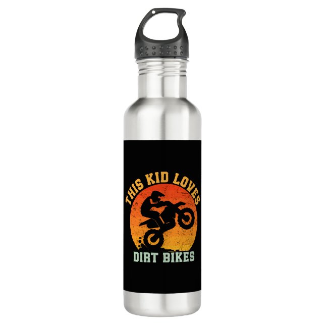 Kids Funny Dirt Bike 710 Ml Water Bottle (Front)
