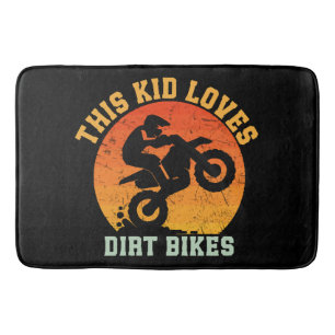 Kids Funny Dirt Bike Bath Mat