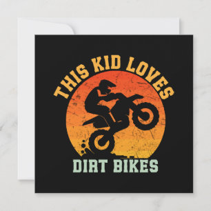 Kids Funny Dirt Bike Invitation