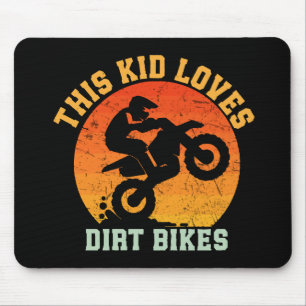 Kids Funny Dirt Bike Mouse Mat