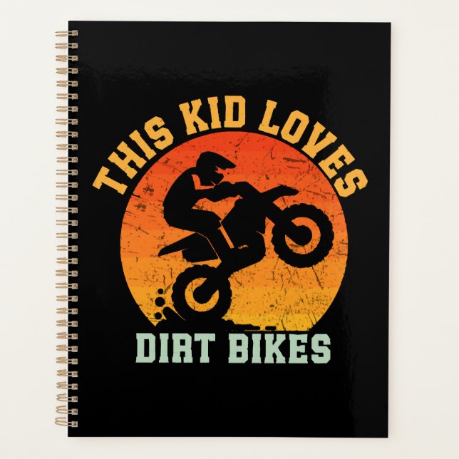 Kids Funny Dirt Bike Planner (Front)