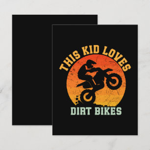 Kids Funny Dirt Bike RSVP Card