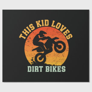 Kids Funny Dirt Bike Wrapping Paper