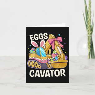 Kids Funny Easter Shirt Eggs Cavator Easter Basket Card