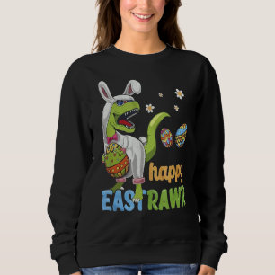 Kids Funny Easter T Rex Dinosaur Boys Girls Kids T Sweatshirt