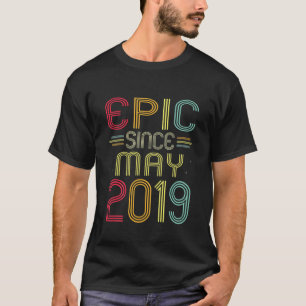 Kids Funny Epic Since May 2019 3Rd Birthday 3 Year T-Shirt