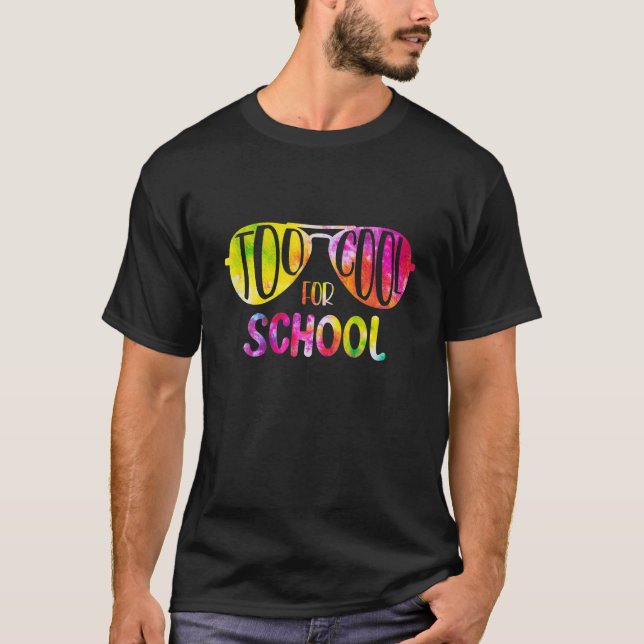 Kids Funny Homeschool Gift - Too Cool Back To Scho T-Shirt (Front)