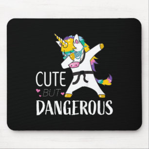 Kids Funny Karate Shirts For Girls Cute Taekwondo Mouse Mat