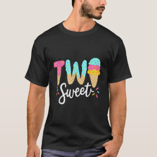 Kids Funny Kids Two Sweet Ice Cream Girls 2nd Birt T-Shirt