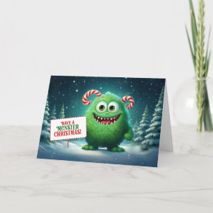 Kid's Funny Monster Christmas Children's Holiday Card