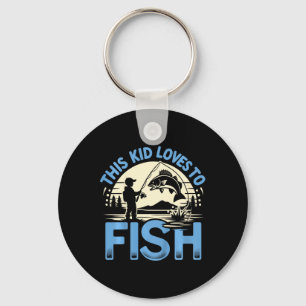 Kids Funny This Kid Loves To Fish Fishing Key Ring