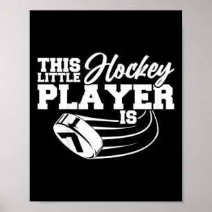 Kids Funny This Little Hockey Player Is 7th Birthd Poster