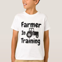 Kids Funny Tractor Boy Farmer In Training Tractor
