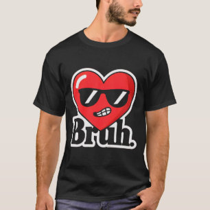 Kids Funny Valentine Bruh Cool Heart Boys T-Shirt