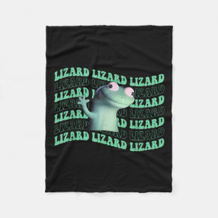 Kids Funny Weirdcore Animal Groovy Lizard Lizard L Fleece Blanket