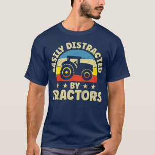 Kids Future Farmer Tractor Easily Distracted By Tr T-Shirt