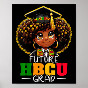 Kids Future Hbcu Grad Afro Black History Month Poster