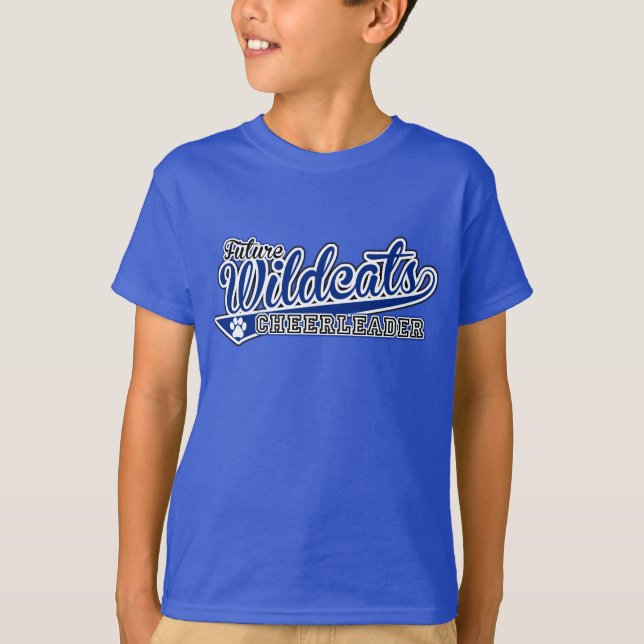 KIDS FUTURE Wildcats Cheerleader SS Royal Tee (Front)
