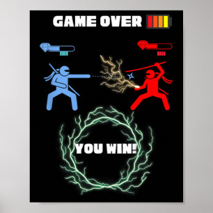 Kids Game Over Video Game Ttle  Poster
