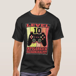 Kids Gamer Birthday Level 10 Successfully Unlocked T-Shirt