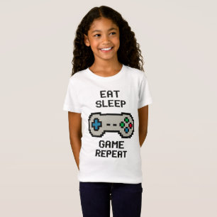 Kids Gamer T-Shirt – Eat Sleep Game Repeat