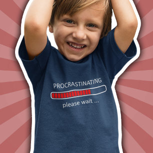 Kids Gaming Shirt Procrastinating Please Wait