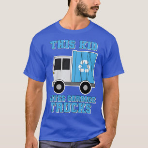 Kids Garbage Smiling Truck Boy Love Recycling Day T-Shirt