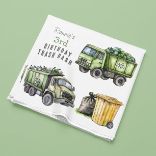 Kids Garbage Themed Birthday Party Napkin