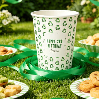 Kids Garbage Themed Birthday Party Paper Cups
