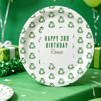 Kids Garbage Themed Birthday Party Paper Plate
